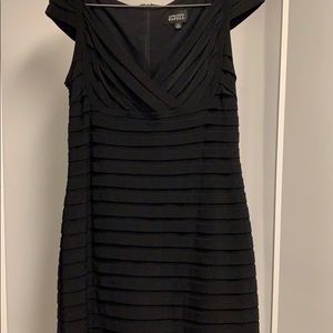 ADRIANNA PAPELL Sz14 black stretch cocktail sheath